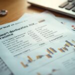 Imagen de documentos y gráficos relacionados con finanzas y contabilidad